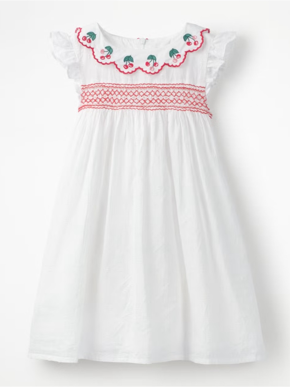 Mini boden cherry dress smocked